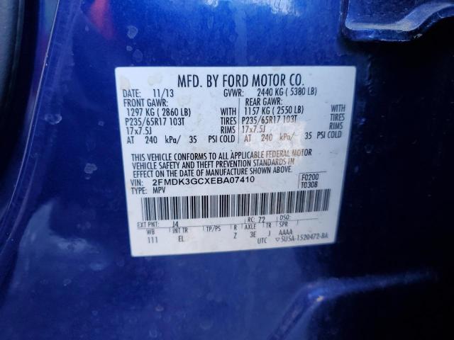 Photo 14 from auction – 2014 FORD EDGE SE with VIN 2FMDK3GCXEBA07410