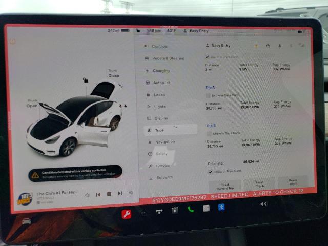 Photo 9 from auction – 2021 TESLA MODEL Y with VIN 5YJYGDEE9MF175297