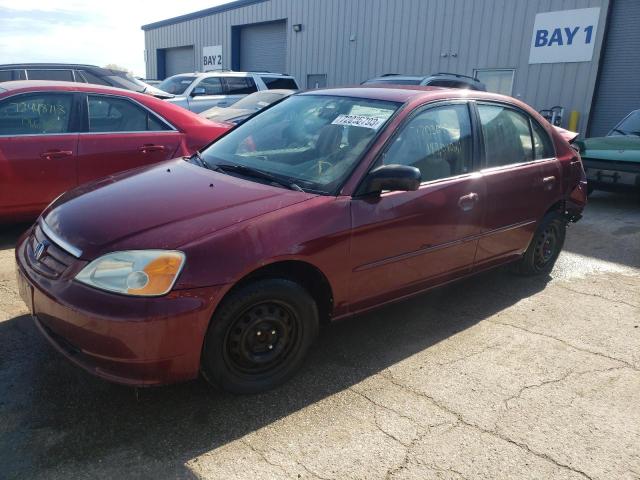 HONDA CIVIC LX 2002 with VIN 1HGES165X2L045250 - Photo from auction