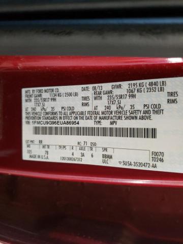 Photo 14 from auction – 2014 FORD ESCAPE SE with VIN 1FMCU9G96EUA86954