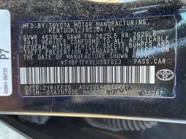 Photo 10 from auction – 2014 TOYOTA CAMRY L with VIN 4T1BF1FK8EU397023