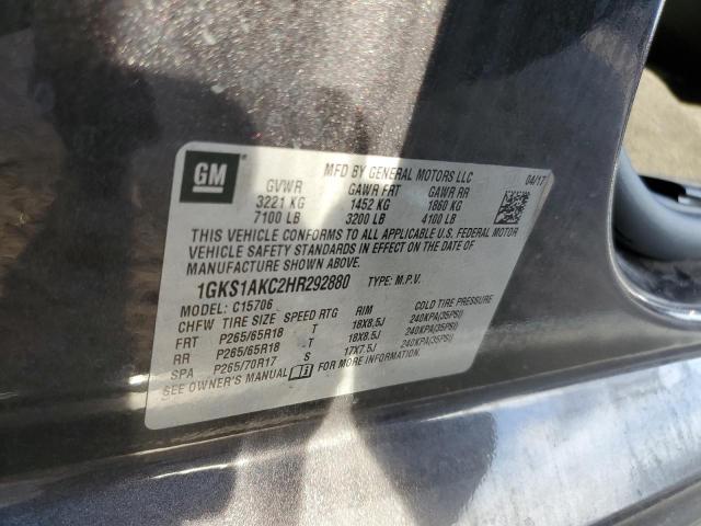 Photo 14 from auction – 2017 GMC YUKON SLE with VIN 1GKS1AKC2HR292880