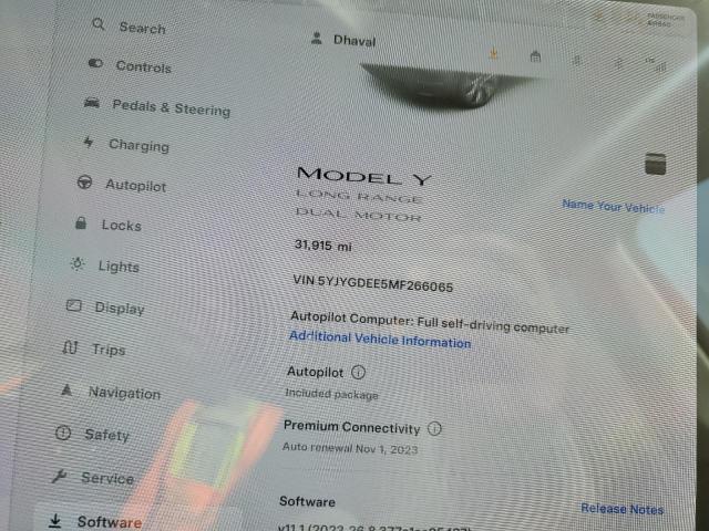 Foto 9 de la subasta – 2021 TESLA MODEL Y con VIN 5YJYGDEE5MF266065