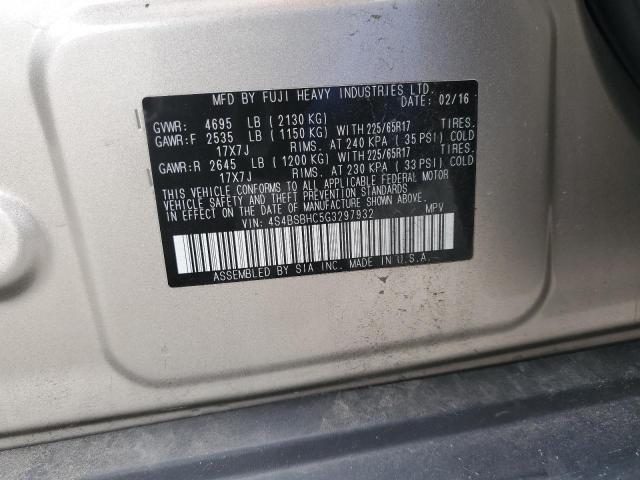 Photo 14 from auction – 2016 SUBARU OUTBACK 2. with VIN 4S4BSBHC5G3297932