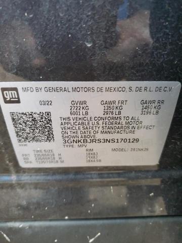 Photo 14 from auction – 2022 CHEVROLET BLAZER 3LT with VIN 3GNKBJRS3NS170129