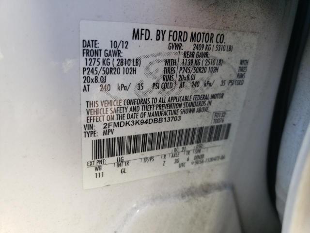 Photo 14 from auction – 2013 FORD EDGE LIMIT with VIN 2FMDK3K94DBB13703