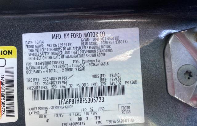 Photo 10 from auction – 2015 FORD MUSTANG with VIN 1FA6P8TH8F5305723