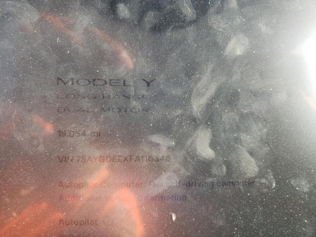 Photo 9 from auction – 2023 TESLA MODEL Y with VIN 7SAYGDEEXPA110348