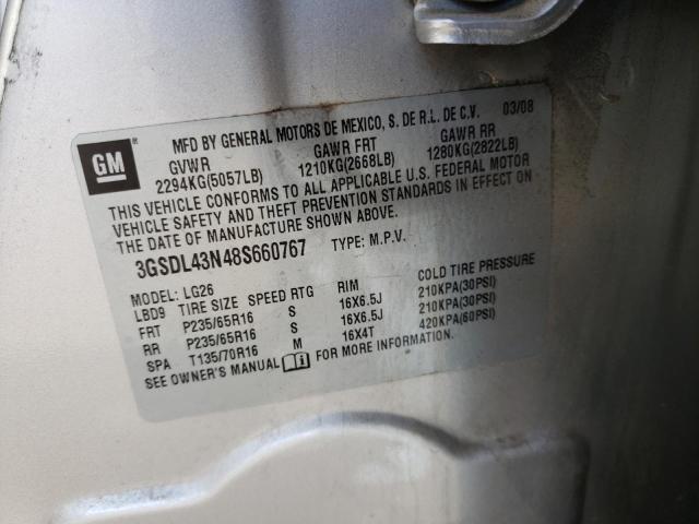 Photo 14 from auction – 2008 SATURN VUE XE with VIN 3GSDL43N48S660767