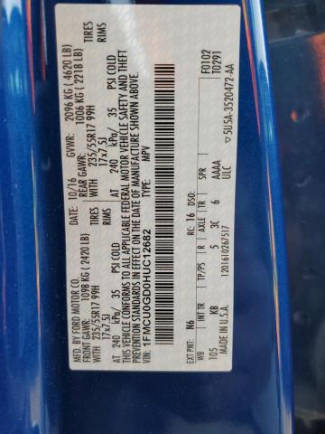 Zdjęcie 14 z aukcji – 2017 FORD ESCAPE SE z VIN 1FMCU0GD0HUC12682