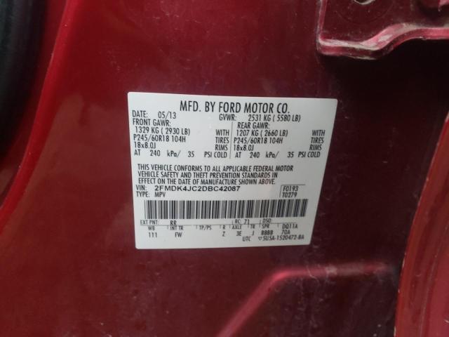 Photo 14 from auction – 2013 FORD EDGE SEL with VIN 2FMDK4JC2DBC42087