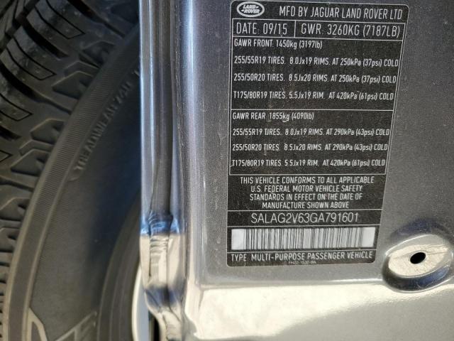 Photo 14 from auction – 2016 LAND ROVER LR4 HSE with VIN SALAG2V63GA791601