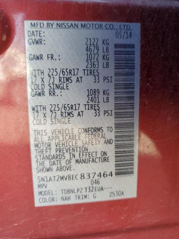 Photo 14 from auction – 2014 NISSAN ROGUE S with VIN 5N1AT2MV8EC837464