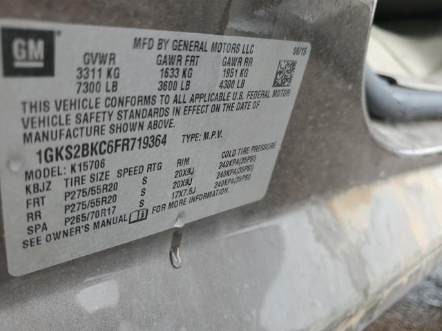 Photo 14 from auction – 2015 GMC YUKON SLT with VIN 1GKS2BKC6FR719364