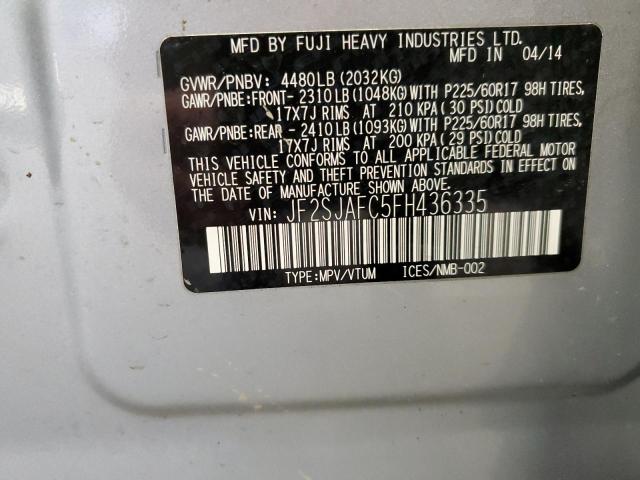 Photo 14 from auction – 2015 SUBARU FORESTER 2 with VIN JF2SJAFC5FH436335