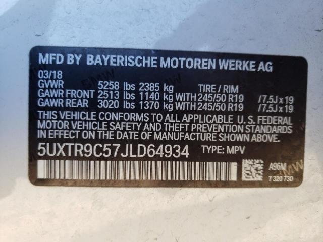 Photo 14 from auction – 2018 BMW X3 XDRIVE3 with VIN 5UXTR9C57JLD64934