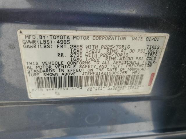 Photo 14 from auction – 2001 TOYOTA HIGHLANDER with VIN JTEHF21A210006755