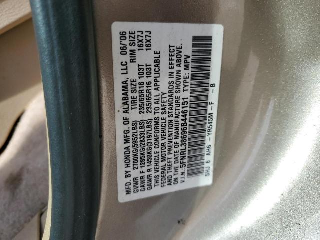 Photo 14 from auction – 2006 HONDA ODYSSEY EX with VIN 5FNRL38696B446151