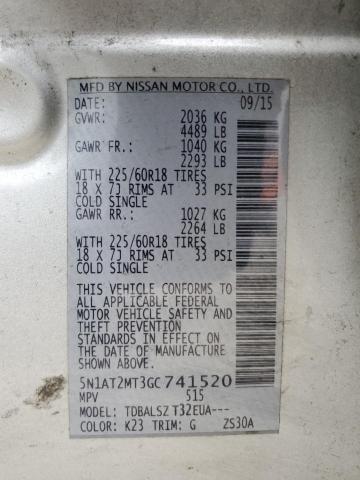 Photo 14 from auction – 2016 NISSAN ROGUE S with VIN 5N1AT2MT3GC741520
