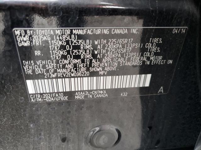 Photo 14 from auction – 2014 TOYOTA RAV4 XLE with VIN 2T3WFREV2EW096220