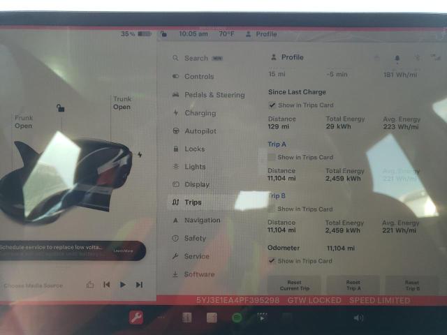 Photo 9 from auction – 2023 TESLA MODEL 3 with VIN 5YJ3E1EA4PF395298