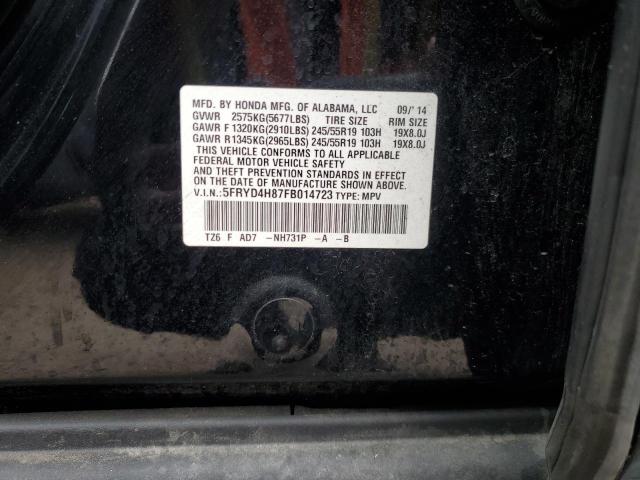 Photo 14 from auction – 2015 ACURA MDX ADVANC with VIN 5FRYD4H87FB014723