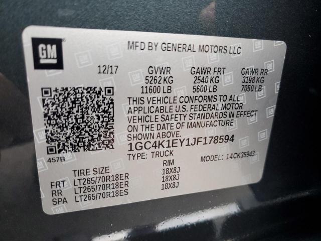 Photo 14 from auction – 2018 CHEVROLET SILVERADO with VIN 1GC4K1EY1JF178594