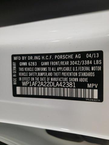 Photo 14 from auction – 2013 PORSCHE CAYENNE with VIN WP1AF2A22DLA42381