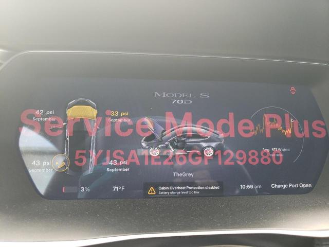 Photo 9 from auction – 2016 TESLA MODEL S with VIN 5YJSA1E26GF129880