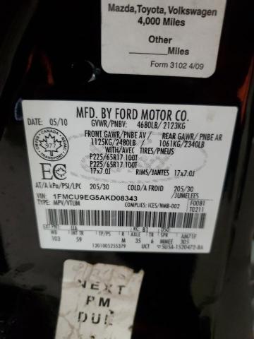 Photo 14 from auction – 2010 FORD ESCAPE LIM with VIN 1FMCU9EG5AKD08343