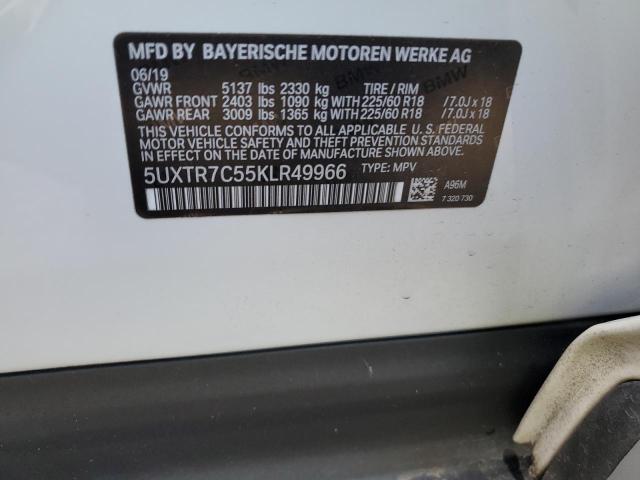 Photo 14 from auction – 2019 BMW X3 SDRIVE3 with VIN 5UXTR7C55KLR49966