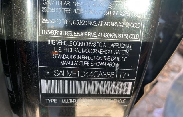 Photo 10 from auction – 2012 LAND ROVER RANGE ROVE with VIN SALMF1D44CA388117