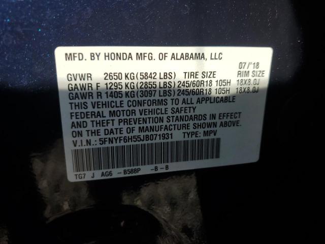 Photo 14 from auction – 2018 HONDA PILOT EXL with VIN 5FNYF6H55JB071931