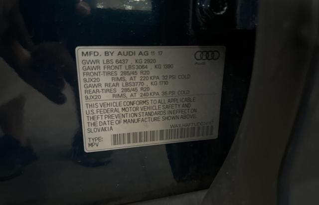 Photo 10 from auction – 2018 AUDI Q7 PREMIUM with VIN WA1LHAF71JD024117