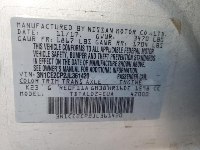 Photo 14 from auction – 2018 NISSAN VERSA NOTE with VIN 3N1CE2CP2JL361420