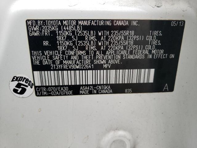 Photo 14 from auction – 2013 TOYOTA RAV4 LIMIT with VIN 2T3YFREV9DW022641