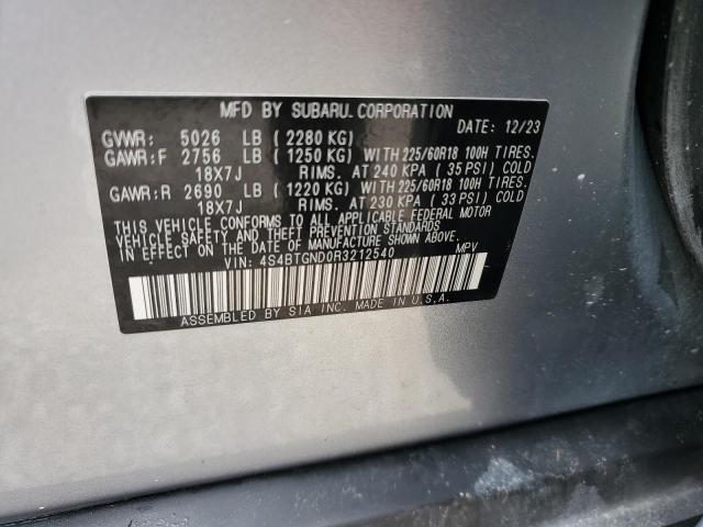 Photo 14 from auction – 2024 SUBARU OUTBACK LI with VIN 4S4BTGND0R3212540