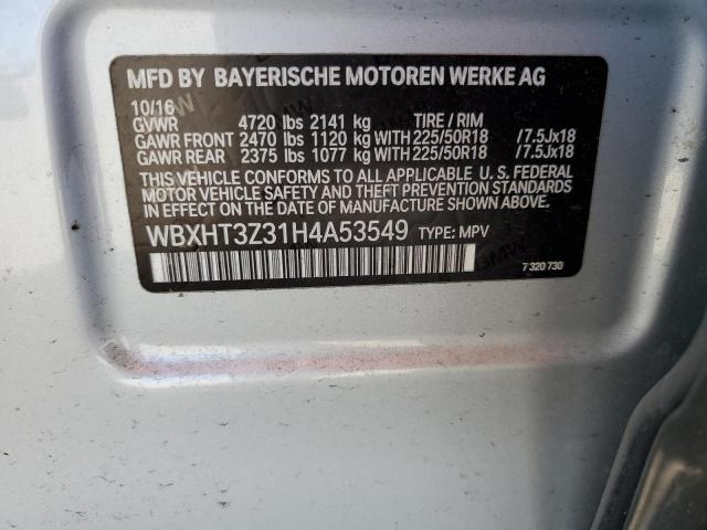 Photo 14 from auction – 2017 BMW X1 XDRIVE2 with VIN WBXHT3Z31H4A53549