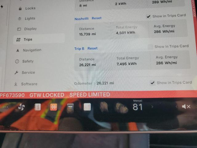 Photo 9 from auction – 2023 TESLA MODEL Y with VIN 7SAYGDEE0PF673590