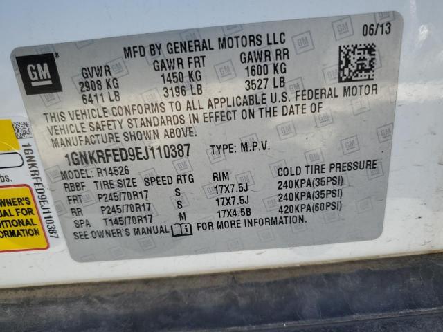 Photo 14 from auction – 2014 CHEVROLET TRAVERSE L with VIN 1GNKRFED9EJ110387
