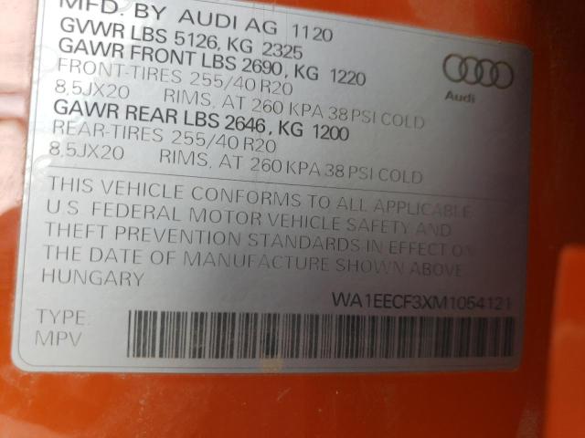 Photo 14 from auction – 2021 AUDI Q3 PREMIUM with VIN WA1EECF3XM1054121