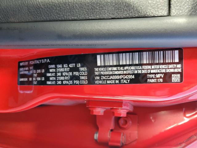Photo 14 from auction – 2017 JEEP RENEGADE L with VIN ZACCJABB6HPG42954