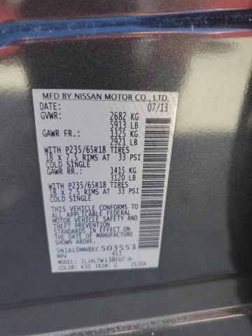 Photo 14 from auction – 2014 INFINITI QX60 with VIN 5N1AL0MN8EC503553