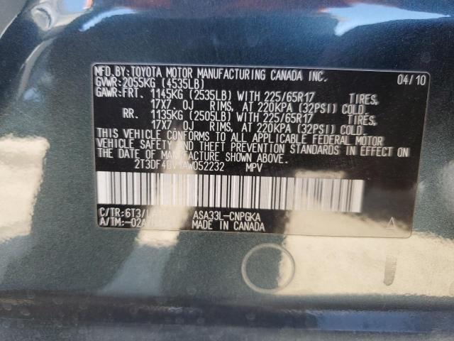 Photo 14 from auction – 2010 TOYOTA RAV4 LIMIT with VIN 2T3DF4DV1AW052232