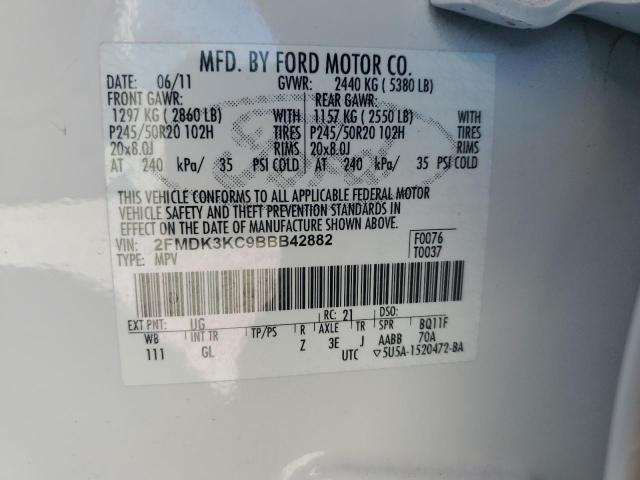 Photo 14 from auction – 2011 FORD EDGE LIMIT with VIN 2FMDK3KC9BBB42882
