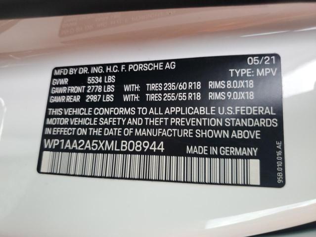 Photo 14 from auction – 2021 PORSCHE MACAN with VIN WP1AA2A5XMLB08944