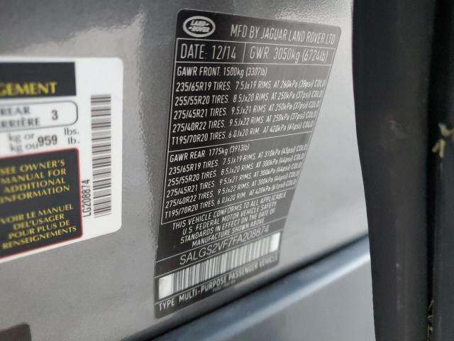 Photo 14 from auction – 2015 LAND ROVER RANGE ROVE with VIN SALGS2VF7FA208874