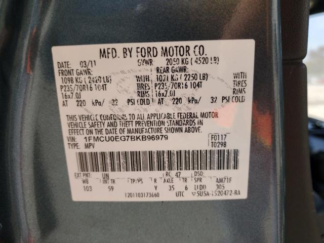 Photo 14 from auction – 2011 FORD ESCAPE LIM with VIN 1FMCU0EG7BKB96979