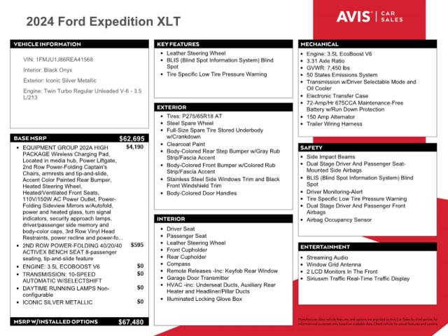 Photo 13 from auction – 2024 FORD EXPEDITION with VIN 1FMJU1J86REA41568
