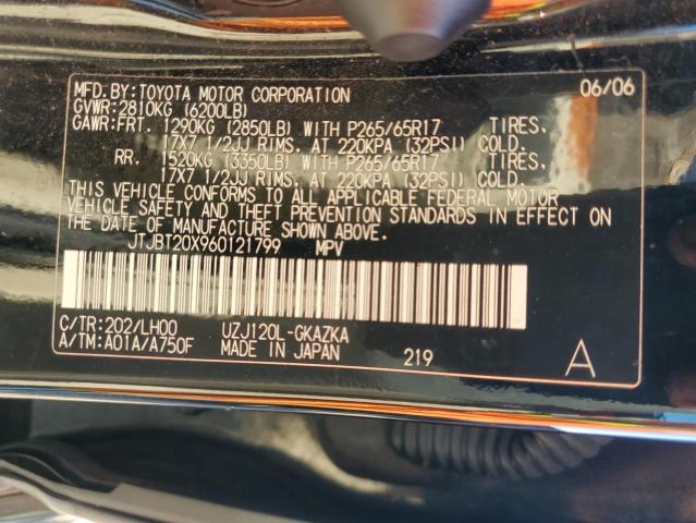 Photo 14 from auction – 2006 LEXUS GX 470 with VIN JTJBT20X960121799